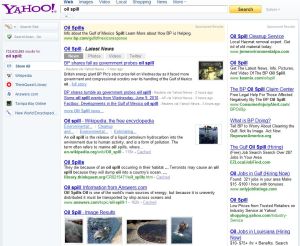 Yahoo BP Oil Spill Search Marketing